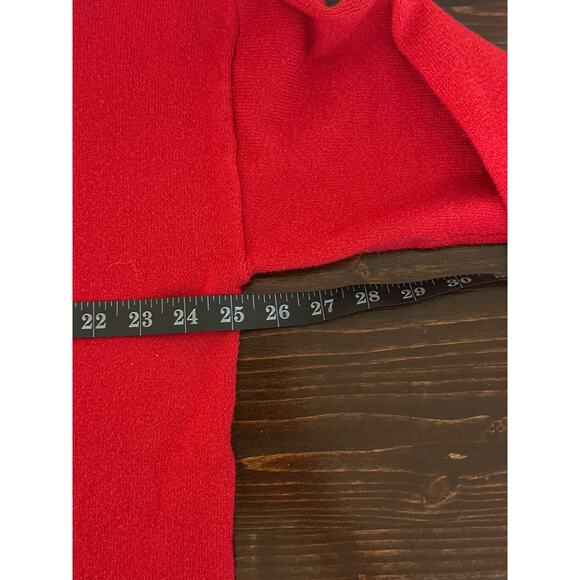 J JILL Fall/Winter Red Sweater 3/4 Sleeve w/ Pockets Business Casual Holiday L - Picture 11 of 14